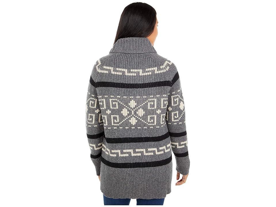 Pendleton Long Westerley Cardigan (Grey/Black) Women's Sweater Product Image