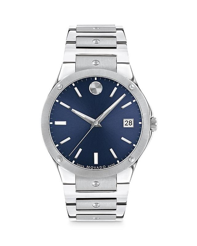 Men's Movado SE Watch with Dark Blue Dial (Model: 607513) Product Image