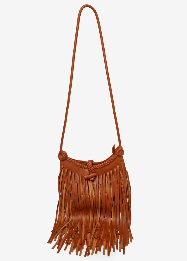 Fringed Faux Leather Bag Product Image