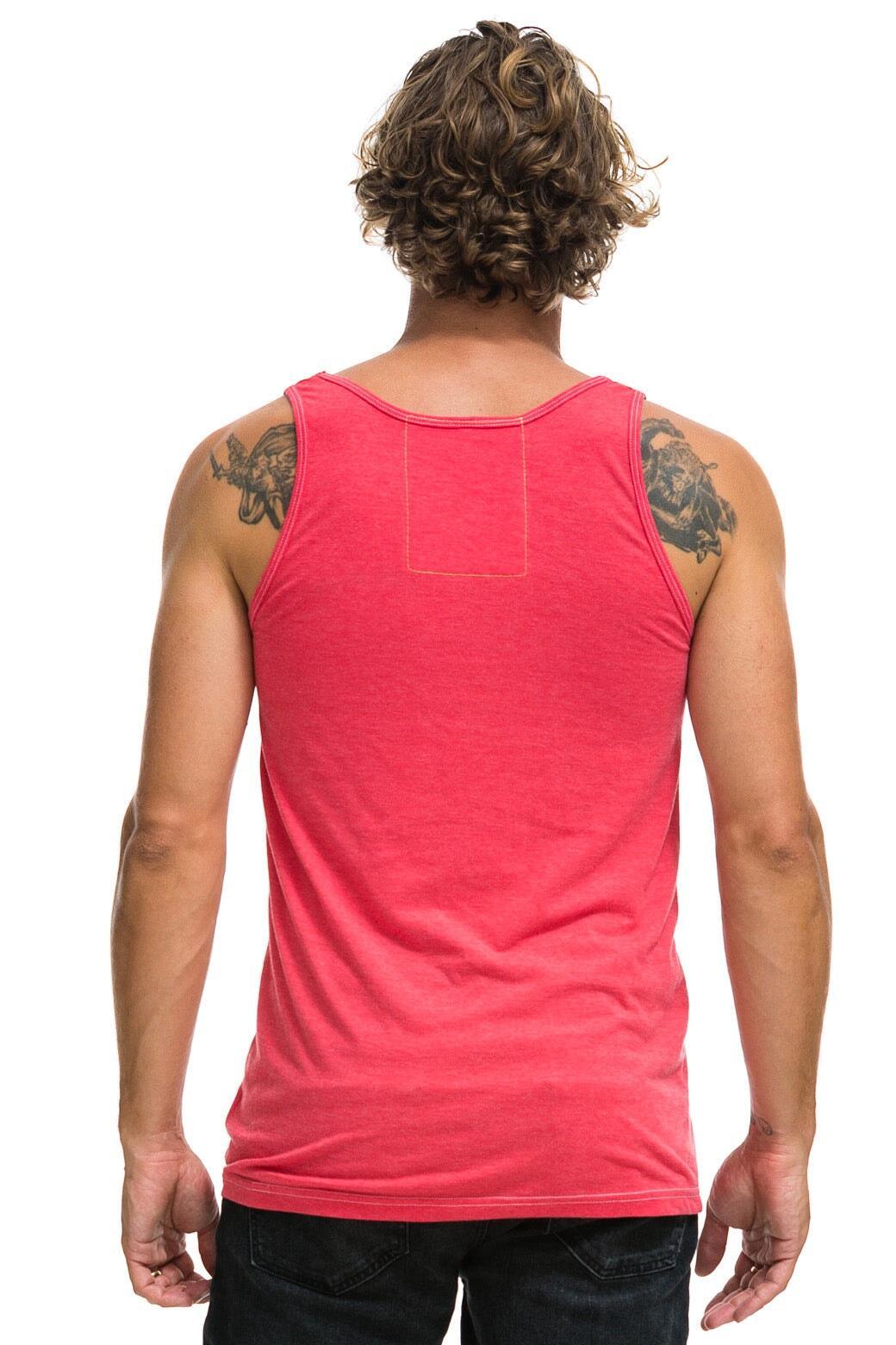 AVIATOR NATION MALIBU TANK - NEON RED Male Product Image