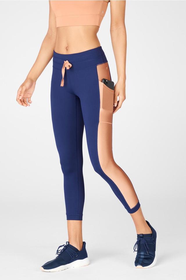 Fabletics Define Mid-Rise 7/8 Legging Womens blue Size XXS Product Image