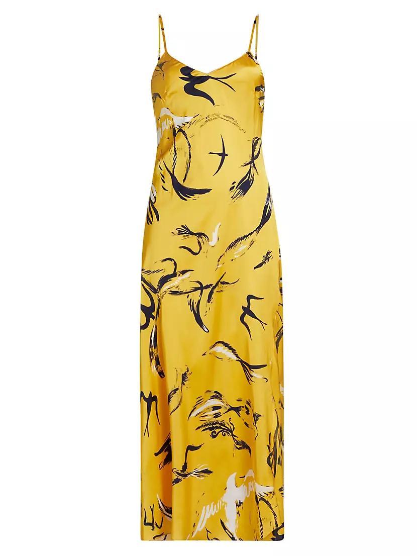 Bias-Cut Silk Satin Slipdress Product Image