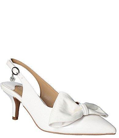 J. Renee Devika Patent Slingback Bow Pumps Product Image