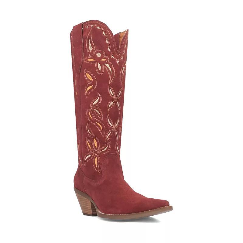 Dingo Womens Bandelera Tall Leather Cowboy Boots Red Product Image