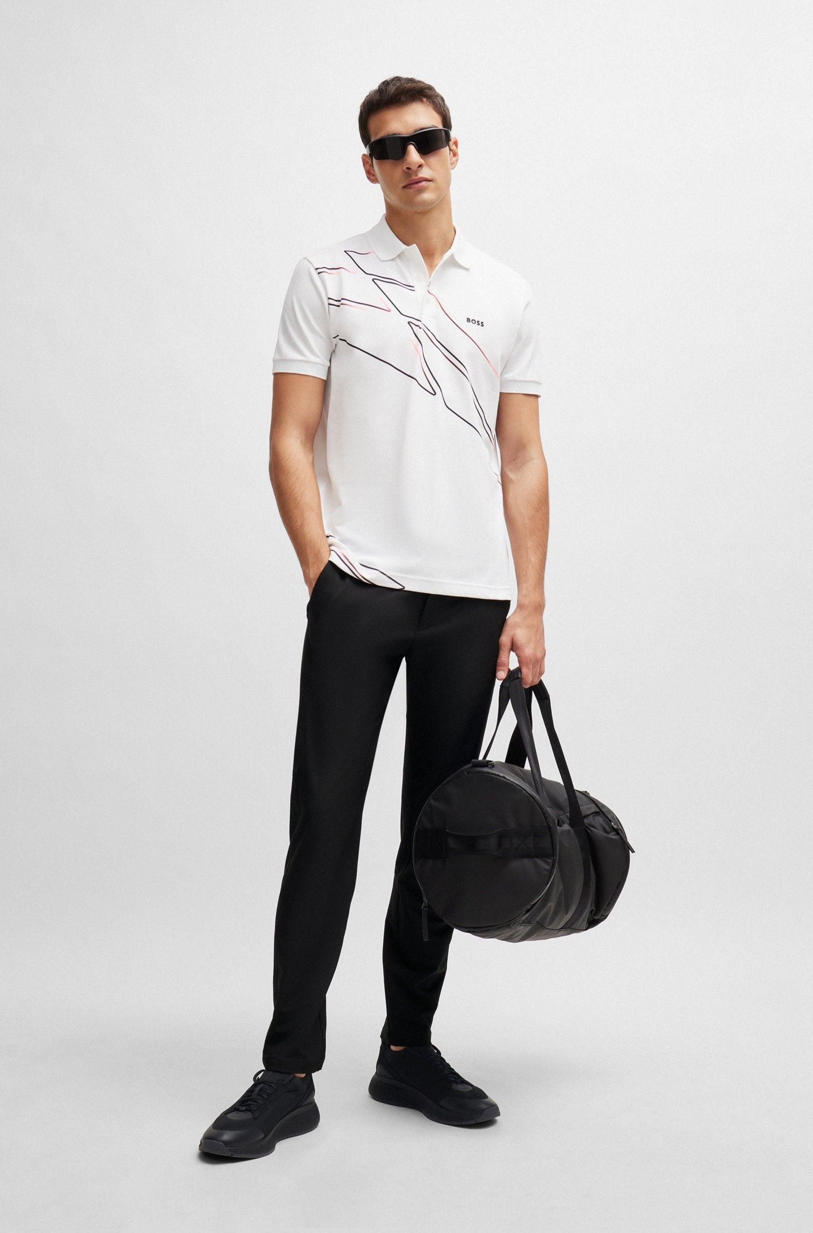 Boss Active-Stretch Polo Shirt with Seasonal Artwork Male Product Image