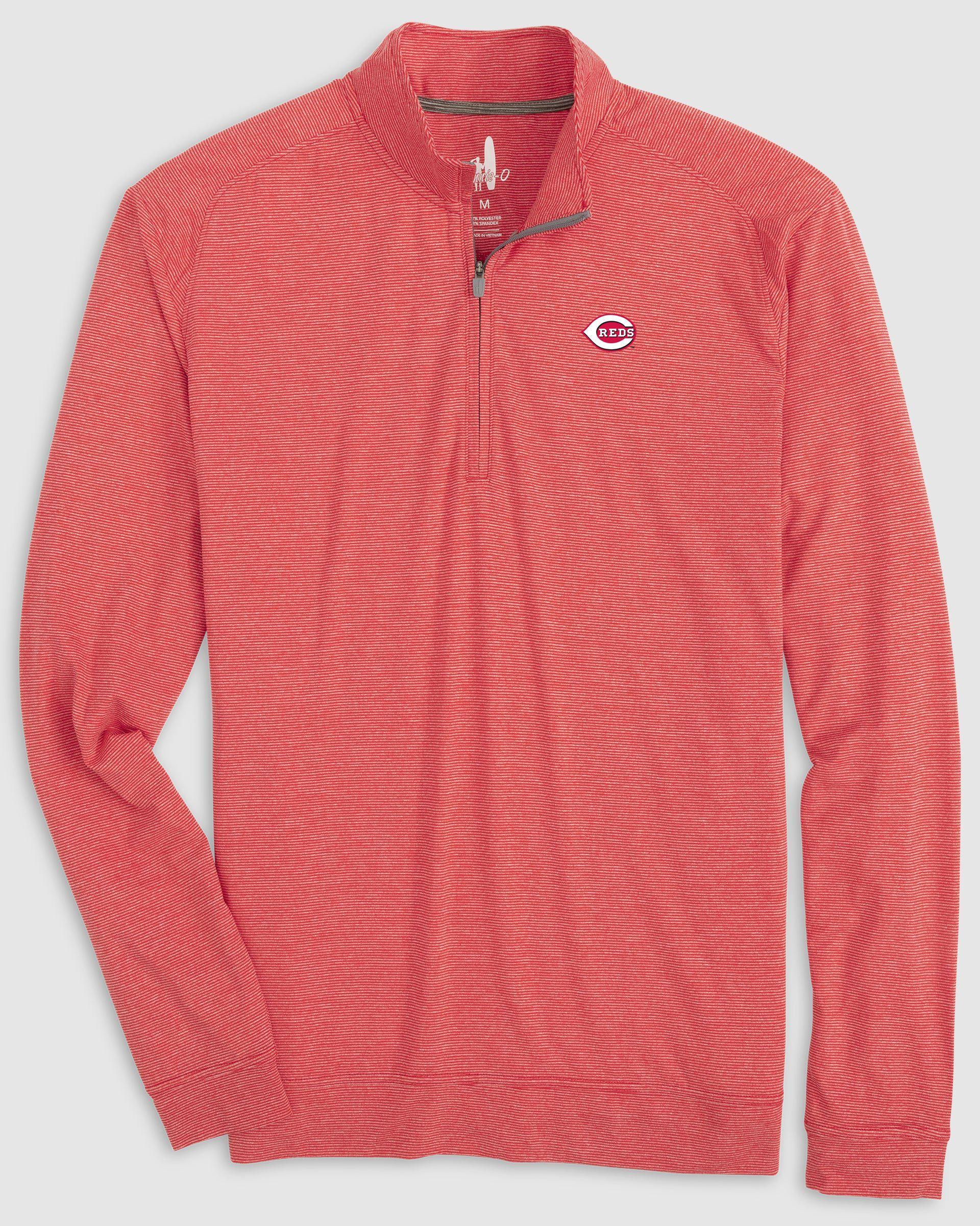 Cincinnati Reds Vaughn Striped Performance 1/4 Zip Product Image