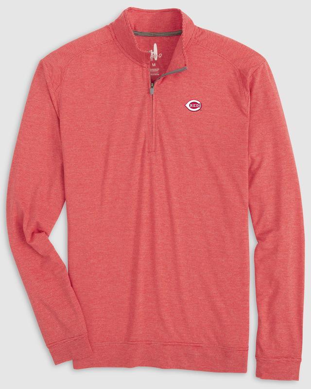 Cincinnati Reds Vaughn Striped Performance 1/4 Zip Product Image