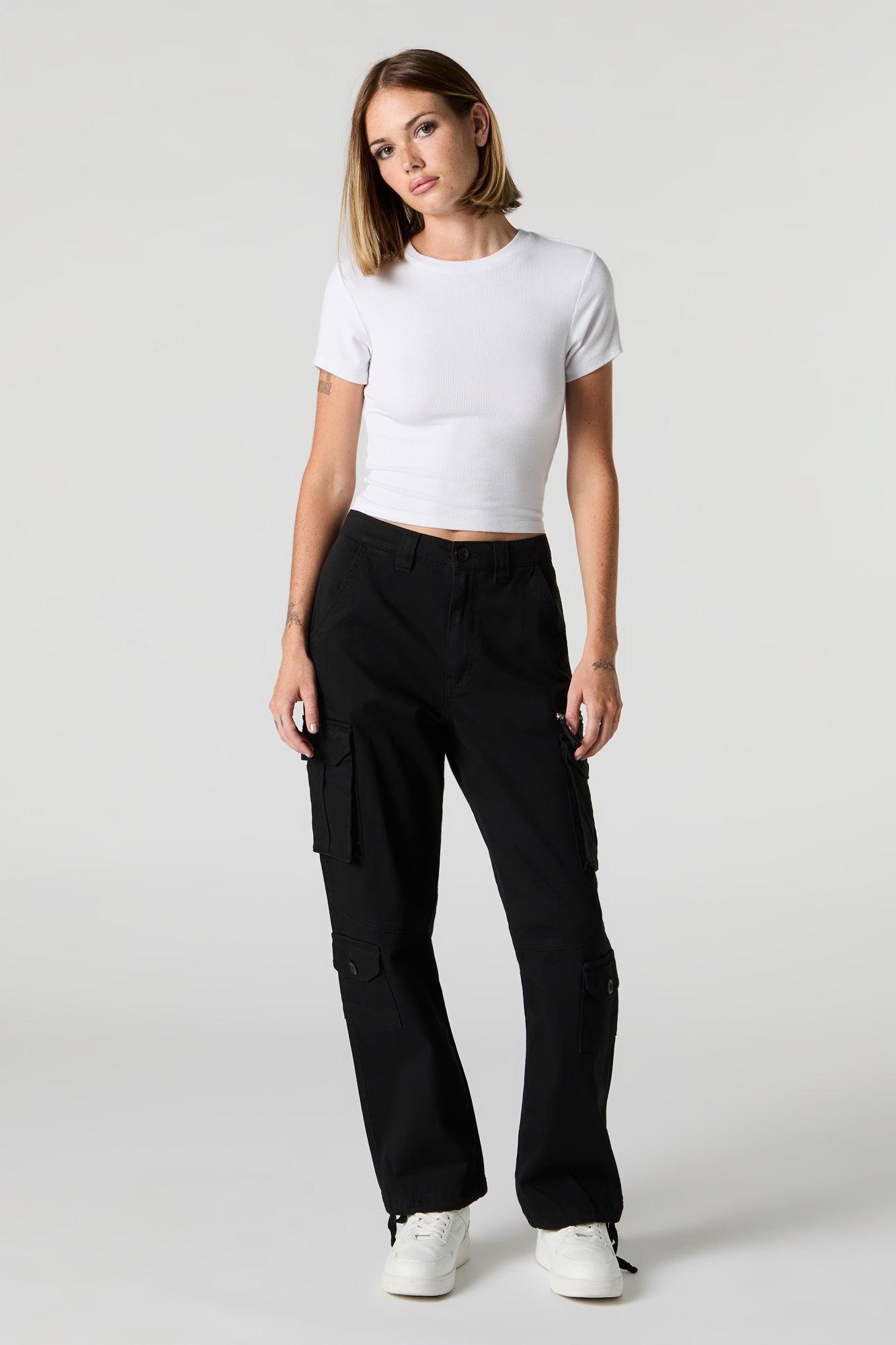 Tie Hem Straight Leg Cargo Pant Female Product Image