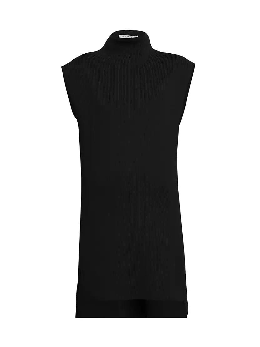 Sleeveless Rib-Knit Minidress Product Image