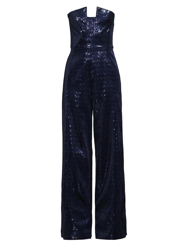 Black Halo Lena Sequin Strapless Jumpsuit Product Image