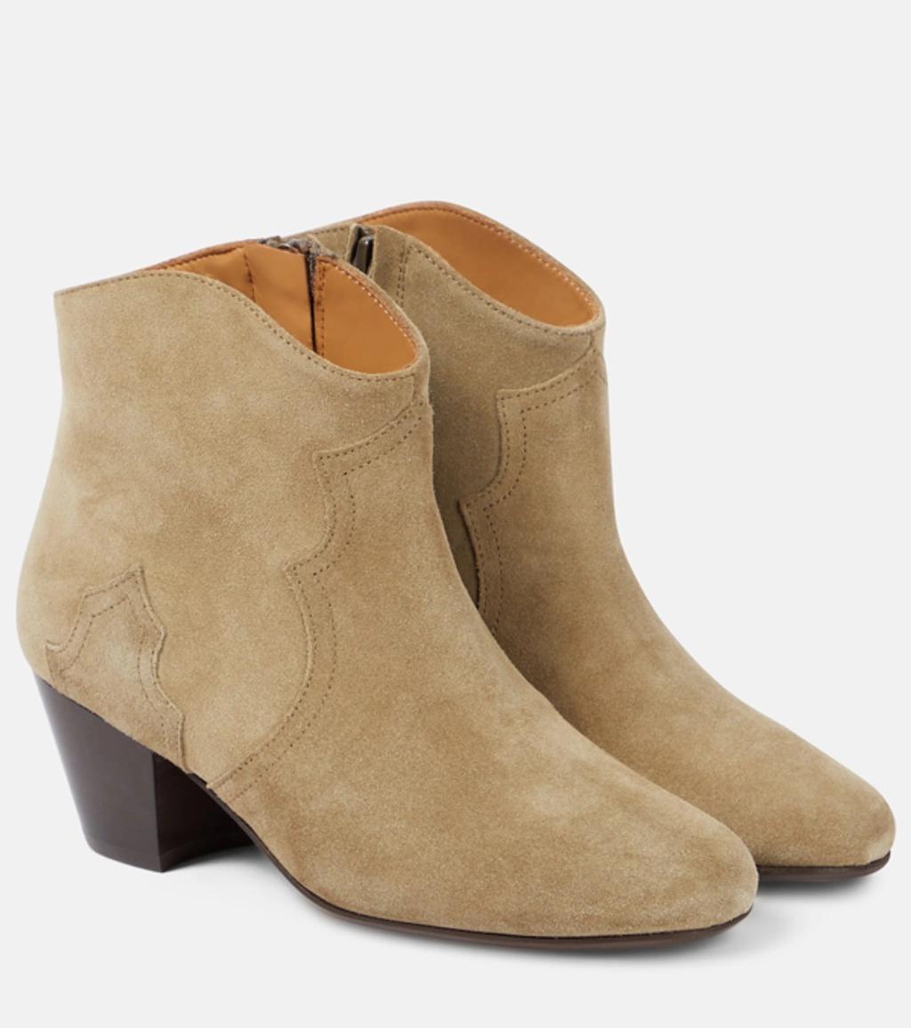 ISABEL MARANT Suede Ankle Boots In Taupe product image