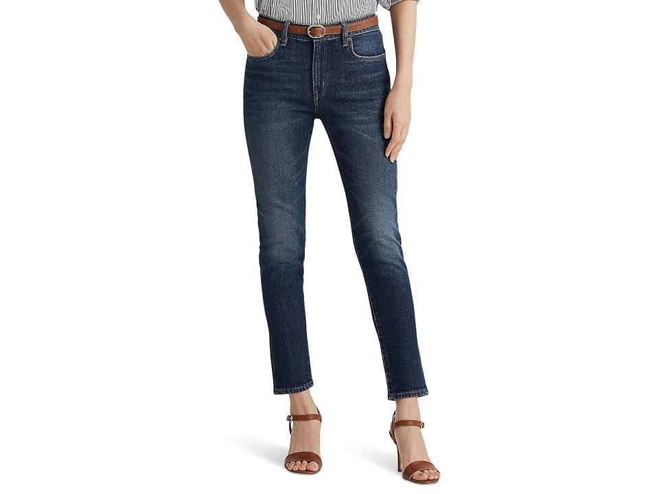 Lauren Ralph Lauren High-Rise Ankle Skinny (Noam Wash) Women's Clothing Product Image