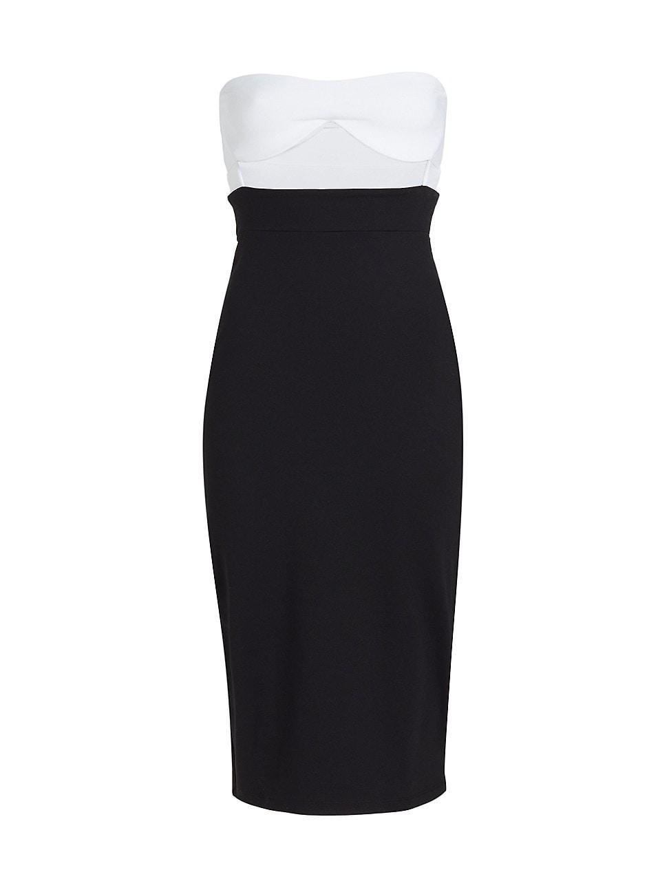 Womens Colorblock Cut-Out Tube Dress Product Image