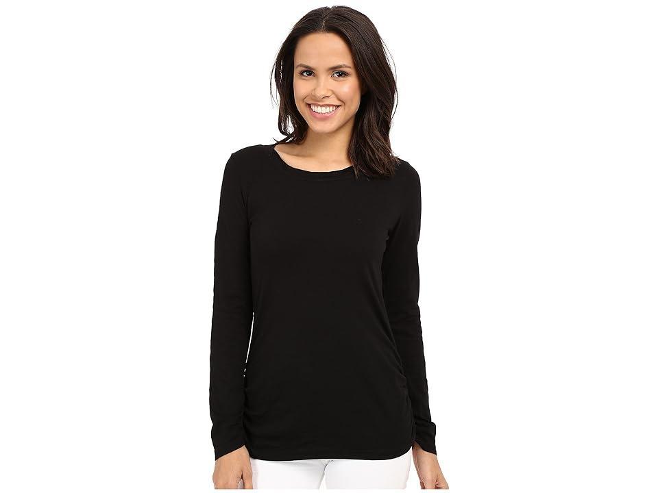 Mod-o-doc Slub Jersey Long Sleeve Twisted Scoop Neck Tee Women's Long Sleeve Pullover Product Image