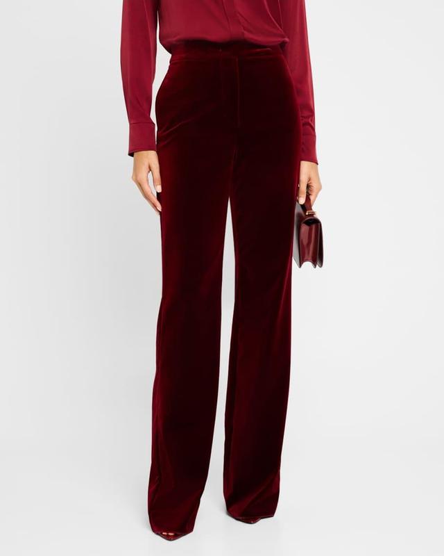 Aceto Straight-Leg Cotton Velvet Pants Product Image