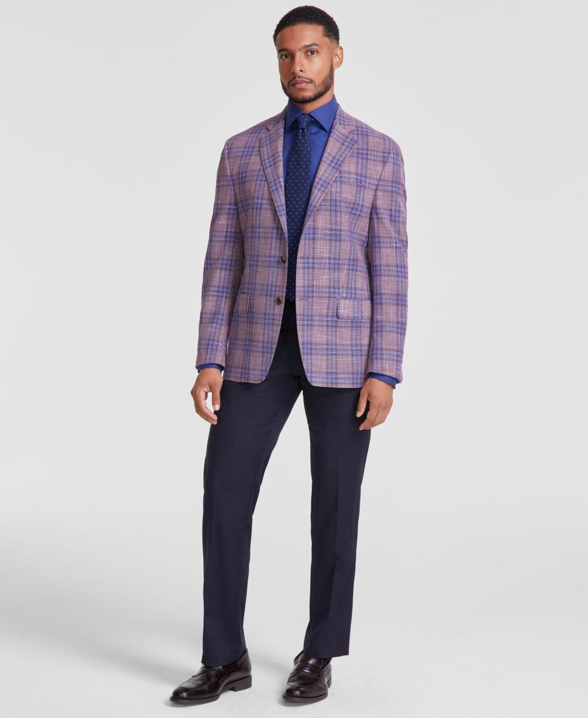 Michael Kors Mens Classic-Fit Transition Sport Coat - Mauve Product Image