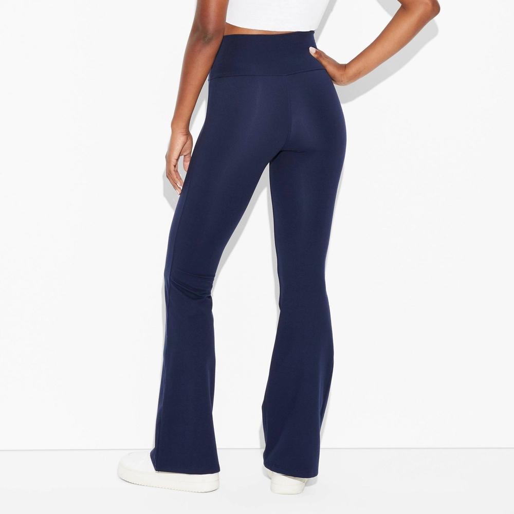 Women's High-Waisted ButterBliss Flare Leggings - Wild Fable™ Navy Blue XS Product Image