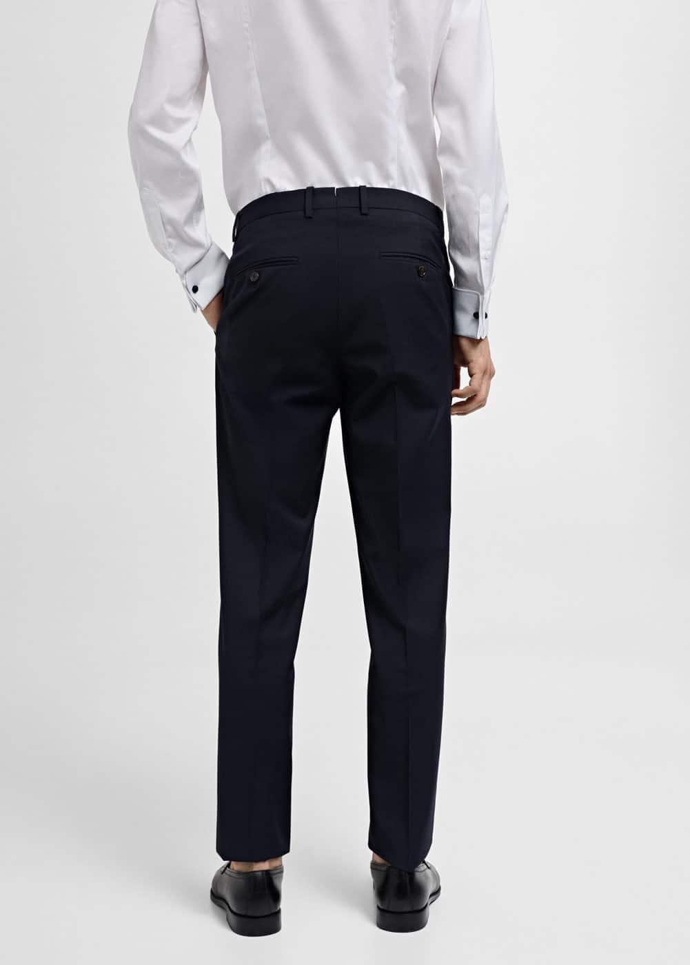 MANGO MAN - 100% virgin wool slim-fit suit pants dark navyMen Product Image