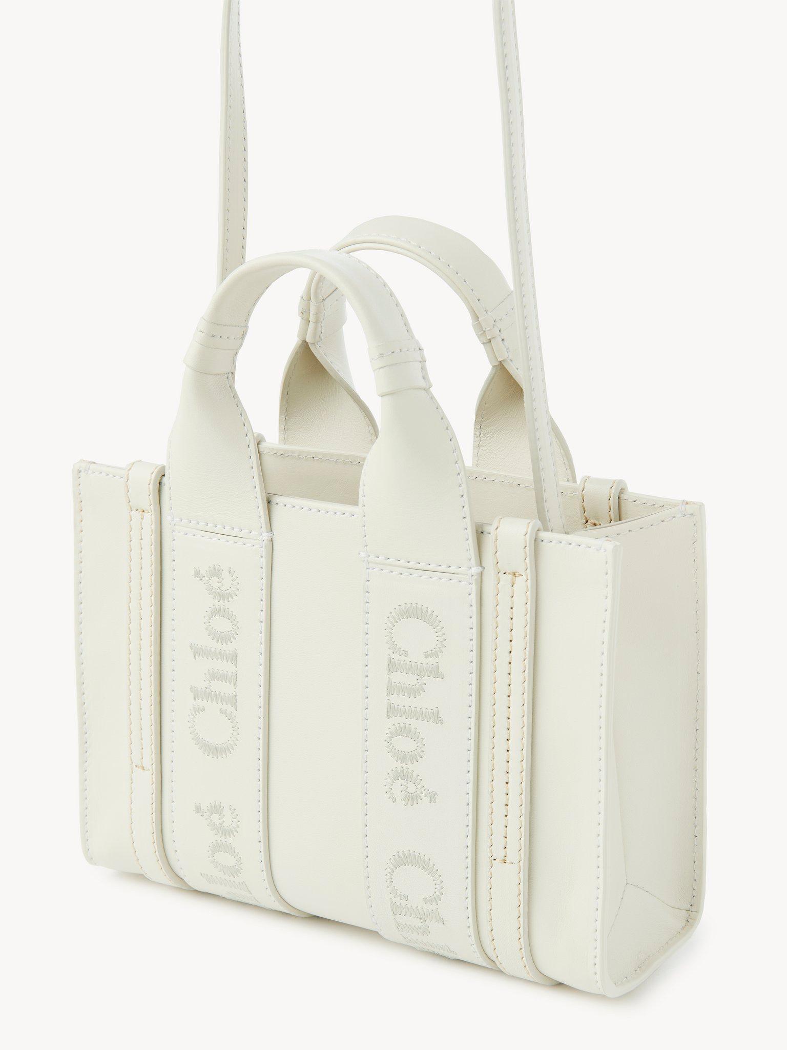 Mini Woody tote bag in soft leather Product Image