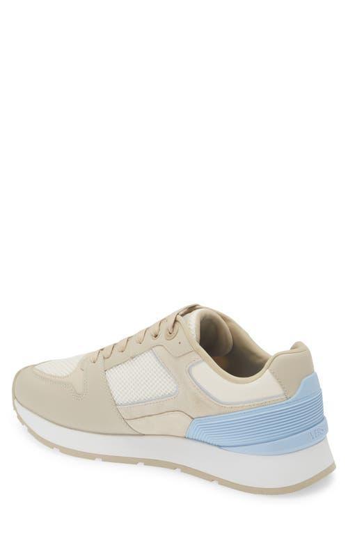 VERSACE Mixed Media Sneaker In Beige Oth Product Image