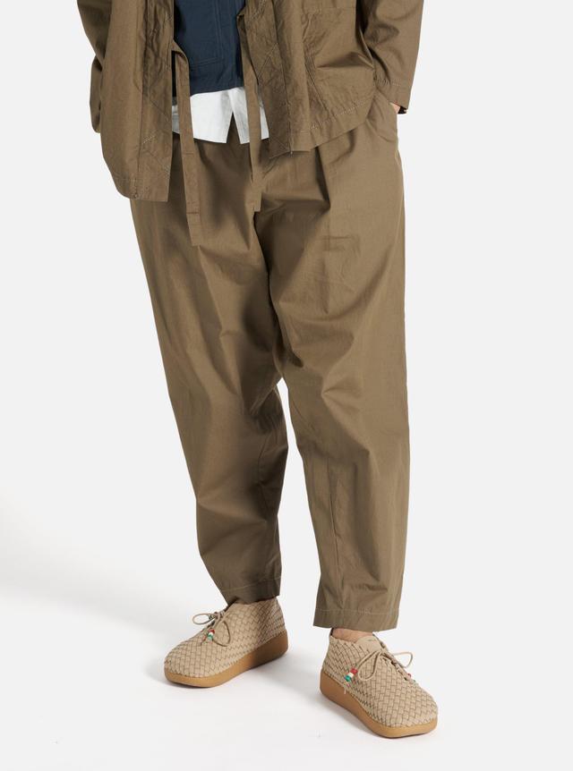 Universal Works Pleated Track Pant in Khaki Broad Cloth Product Image