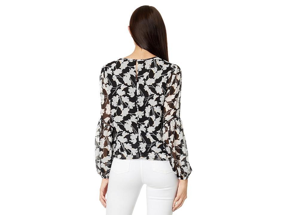 Tommy Hilfiger Abstract Floral Blouse (Black Women's Clothing Product Image