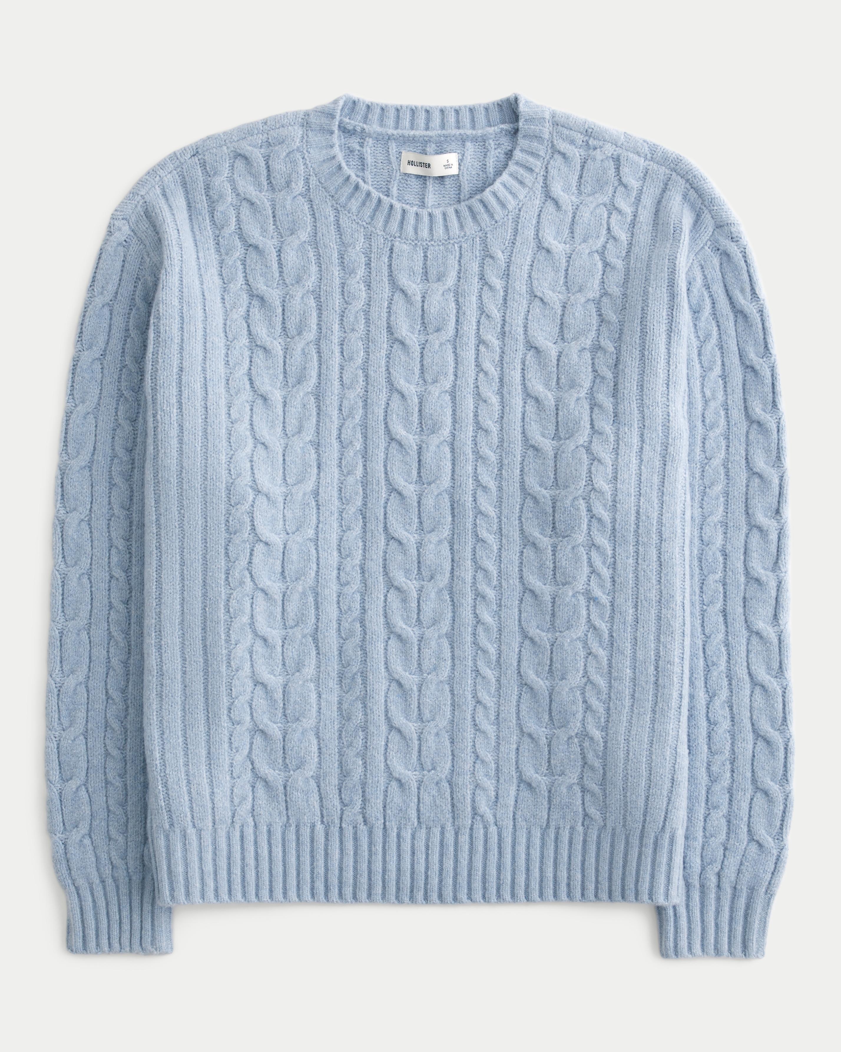 Hollister Comfy Cloud Cable-Knit Crew Sweater Product Image