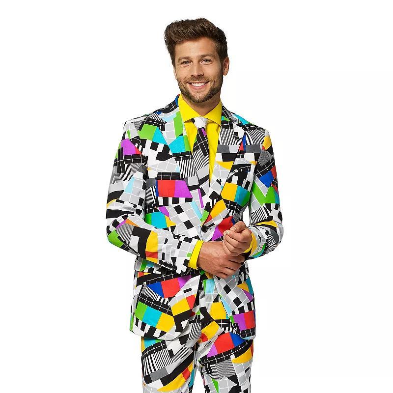 Mens OppoSuits Slim-Fit Novelty Pattern Suit & Tie Set Product Image