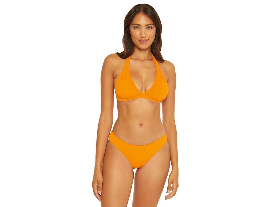 BECCA by Rebecca Virtue Santorini Shirred Amari Halter Burst) Women's Swimwear Product Image