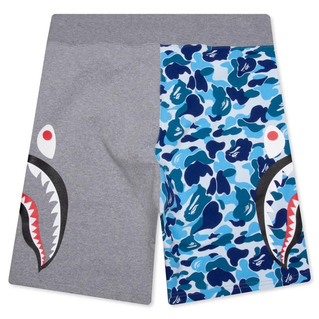 Abc Camo Side Shark Sweat Shorts - Blue Male Product Image