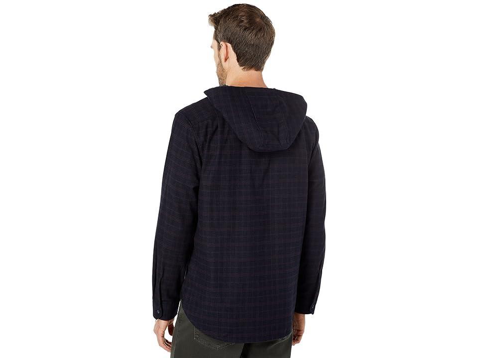 Vince Highway Plaid Long Sleeve Pullover (Coastal/Curtain Merlot) Men's Clothing Product Image