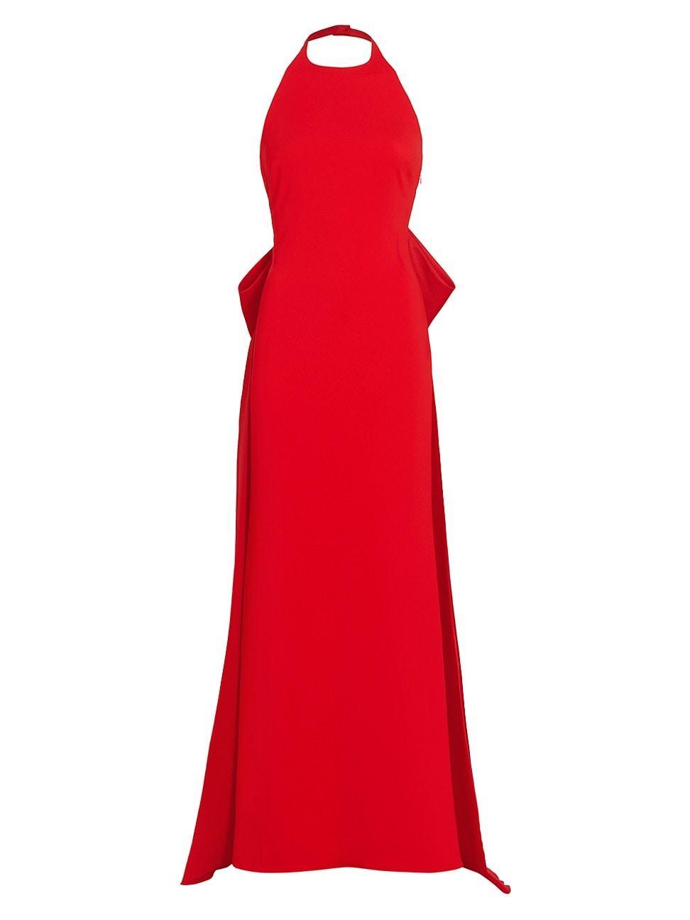 Womens Crepe Bow Back Gown Product Image