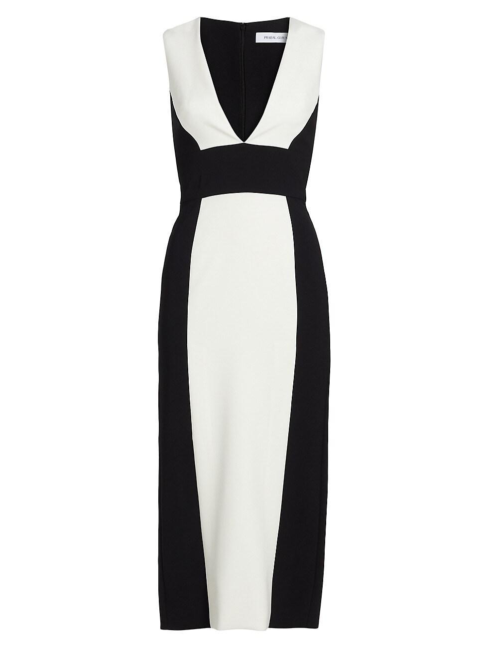 Womens Colorblock Sleeveless Sheath Midi-Dress Product Image