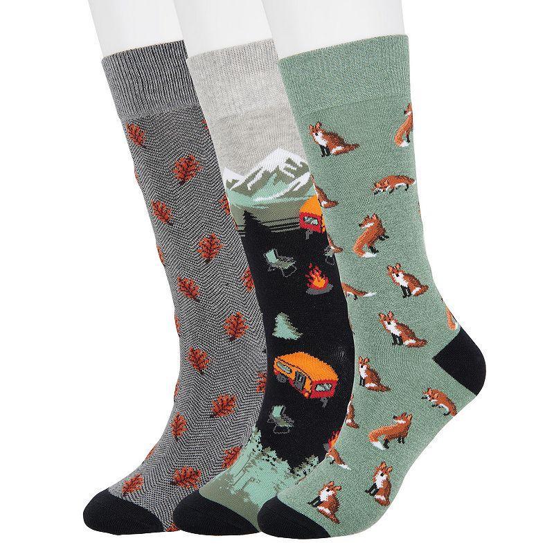 Mens Sonoma Goods For Life 3-pack Mixed Novelty Socks Product Image