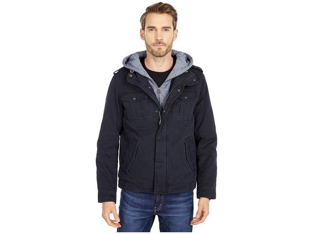 Levi's(r) Two-Pocket Hoodie with Zip Out Jersey Bib/Hood and Sherpa Lining Men's Sweatshirt Product Image