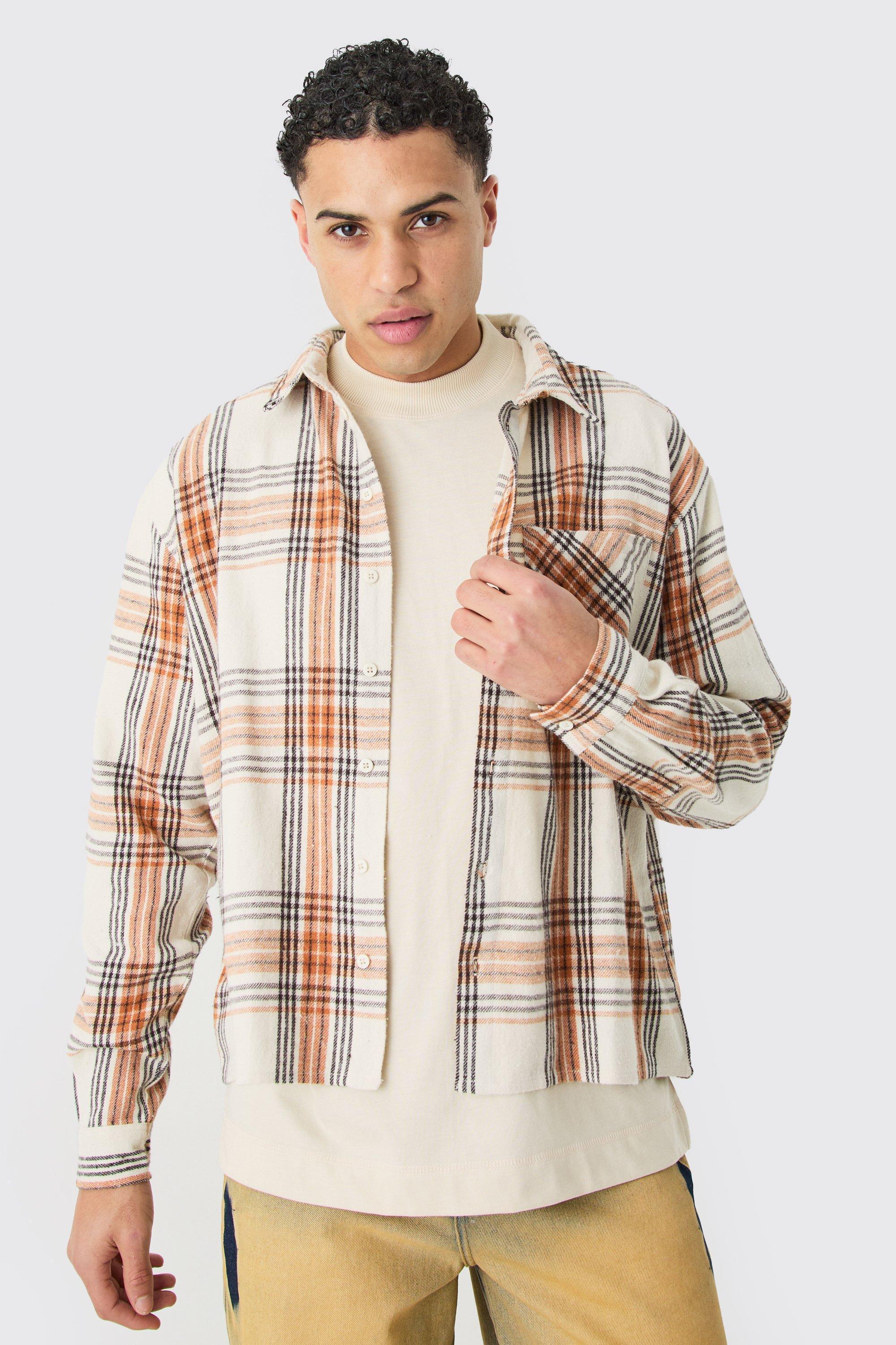 Boxy Pocket Check Shirt | boohooMAN USA Product Image