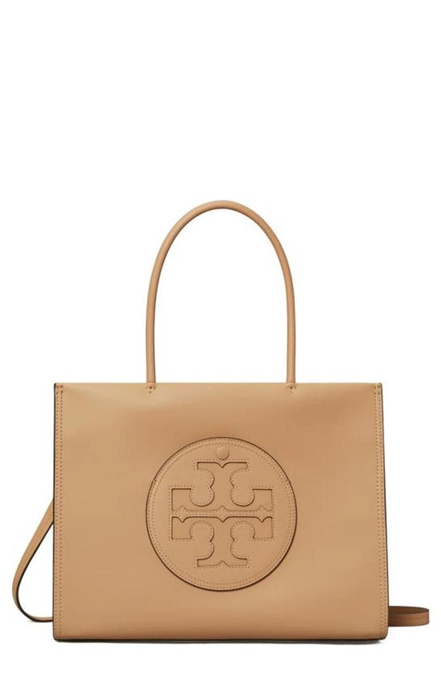 TORY BURCH Ella Bio Small Faux-leather Tote Bag In Light Sand Product Image