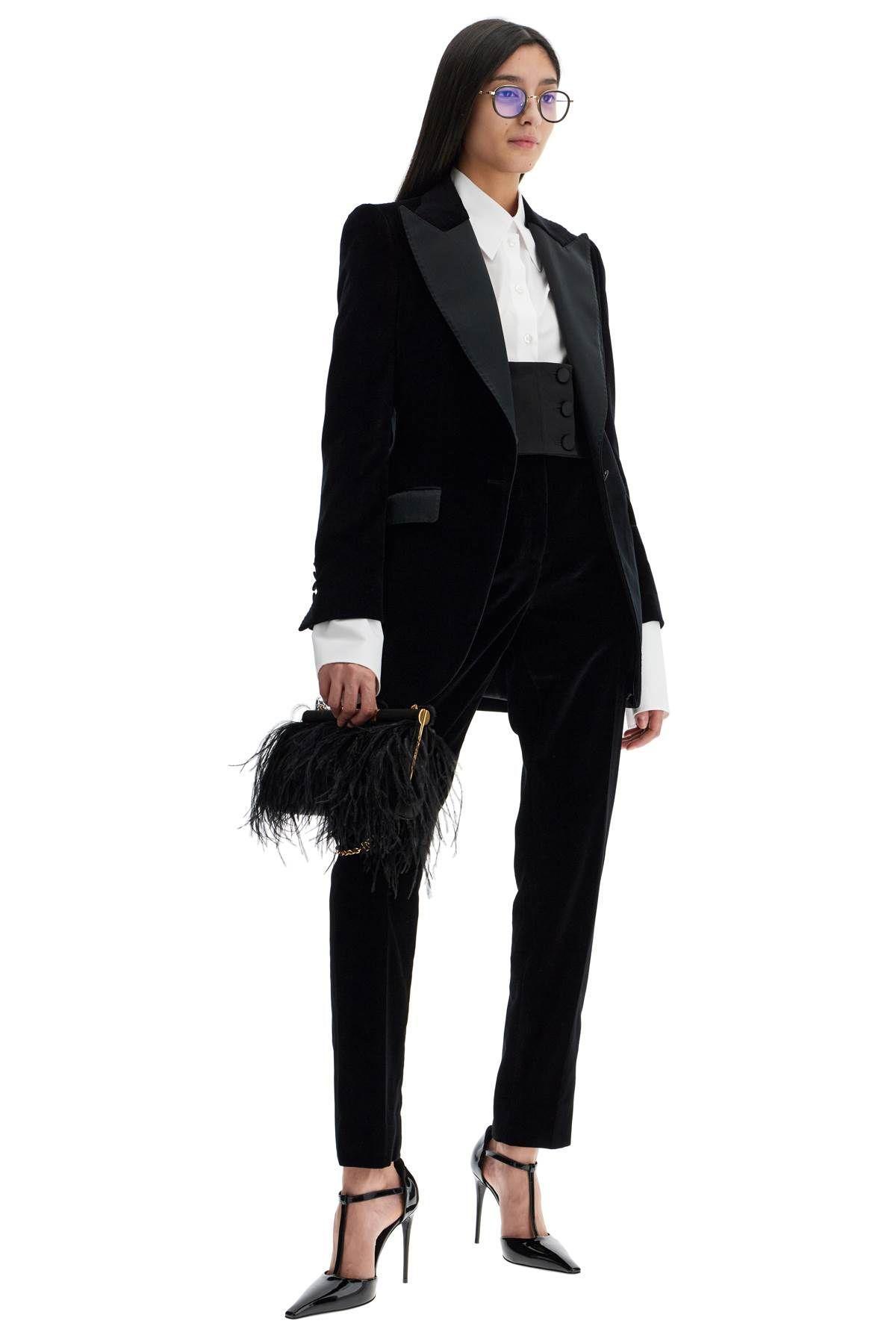 DOLCE & GABBANA Silk Tuxedo Vest In Black Product Image