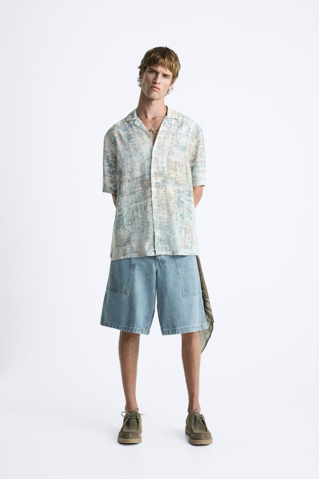 DENIM JORTS WITH POCKETS Product Image