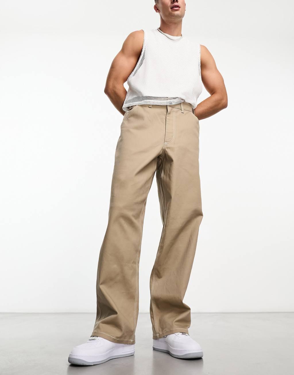 Nike Life carpenter pants in khaki Product Image