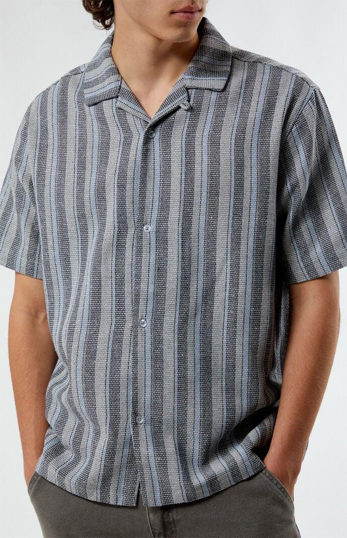 Mens Weave Stripe Camp Shirt Product Image