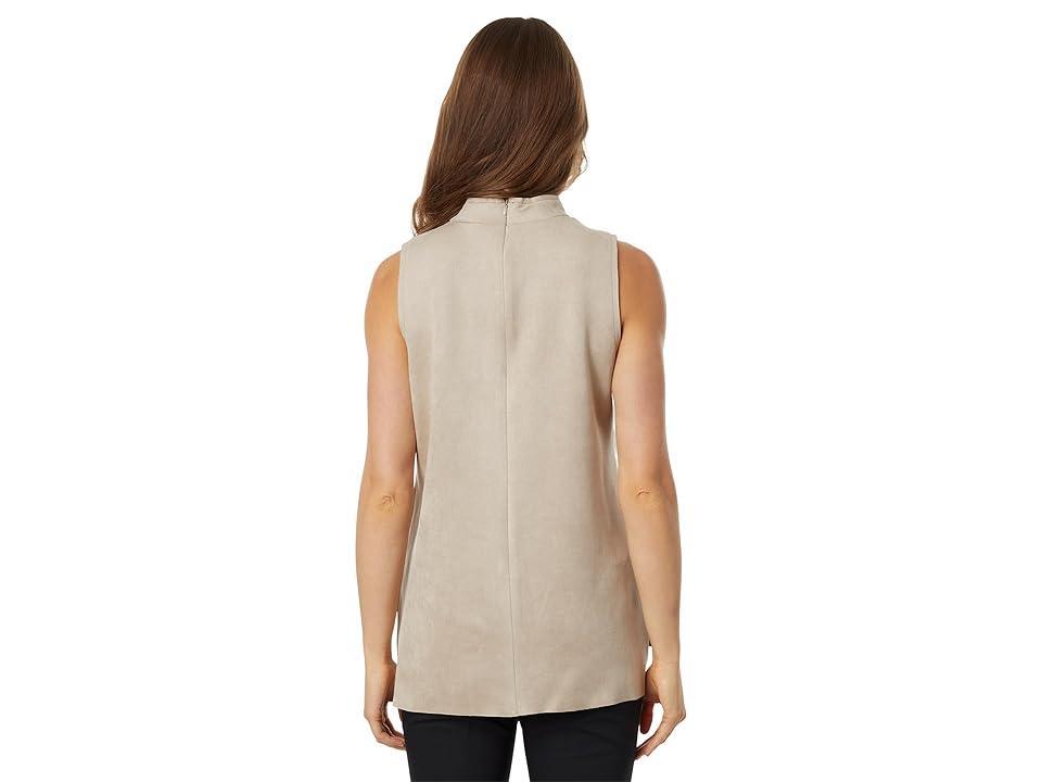 Vince Camuto Sleeveless Mock Neck Blouse (Latte) Women's Blouse Product Image