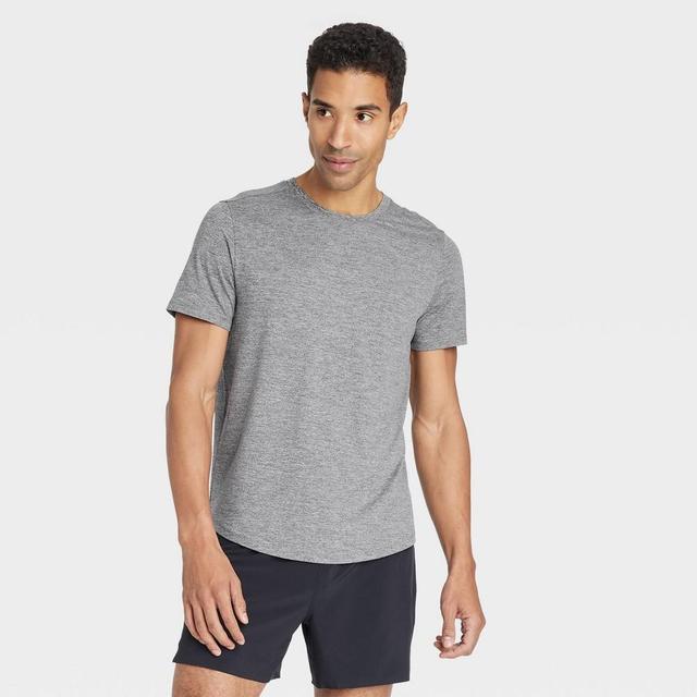 Mens Short Sleeve Soft Stretch T-Shirt - All In Motion Heathered L Product Image