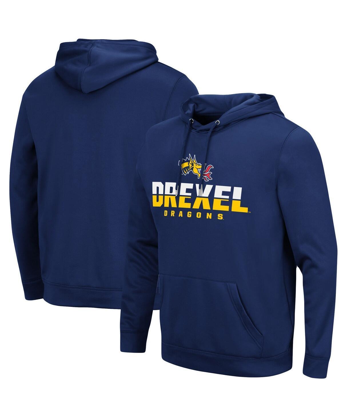 Mens Colosseum Navy Drexel Dragons Lantern Pullover Hoodie Product Image