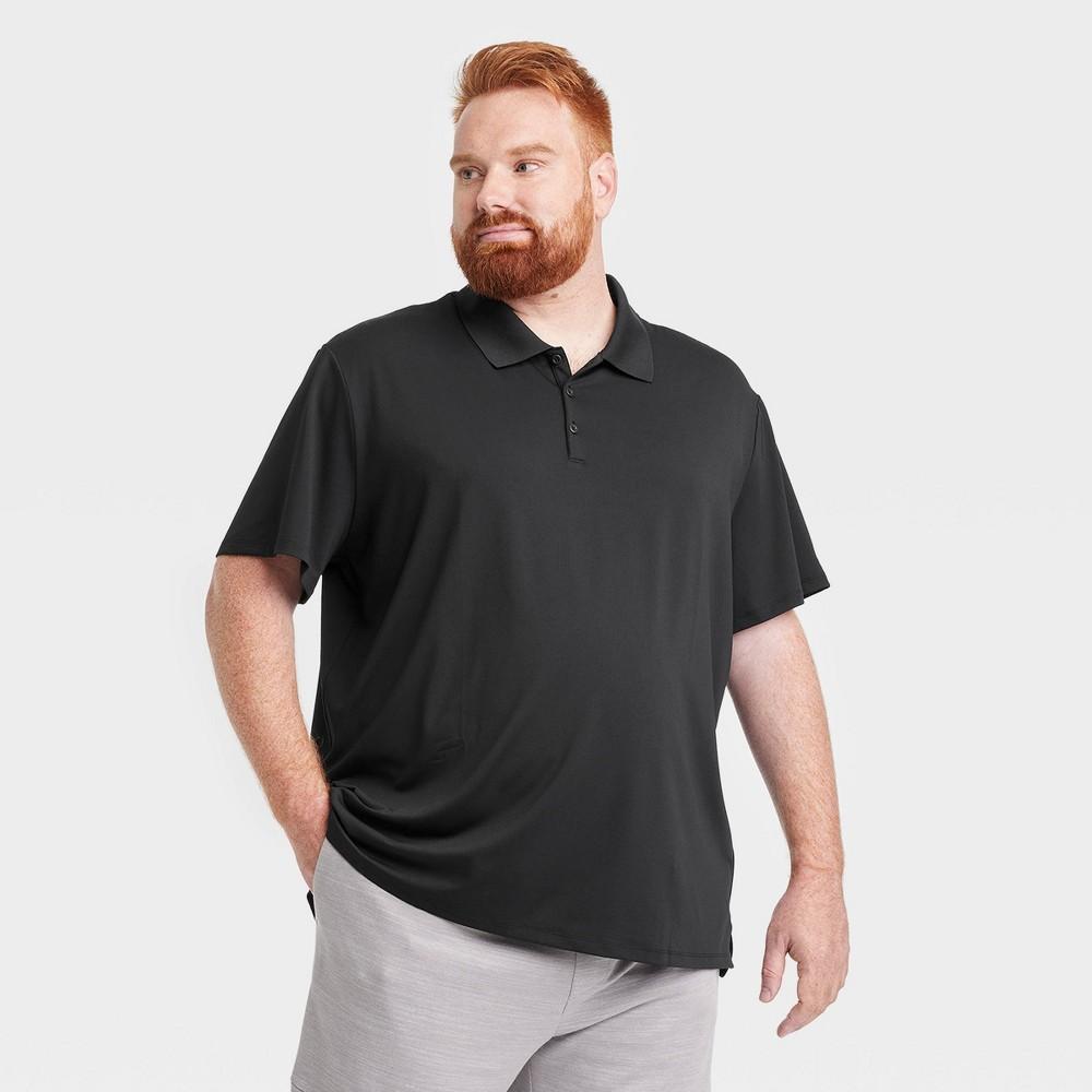 Mens Big & Tall Textured Polo Shirt - All in Motion Black 3XL Product Image