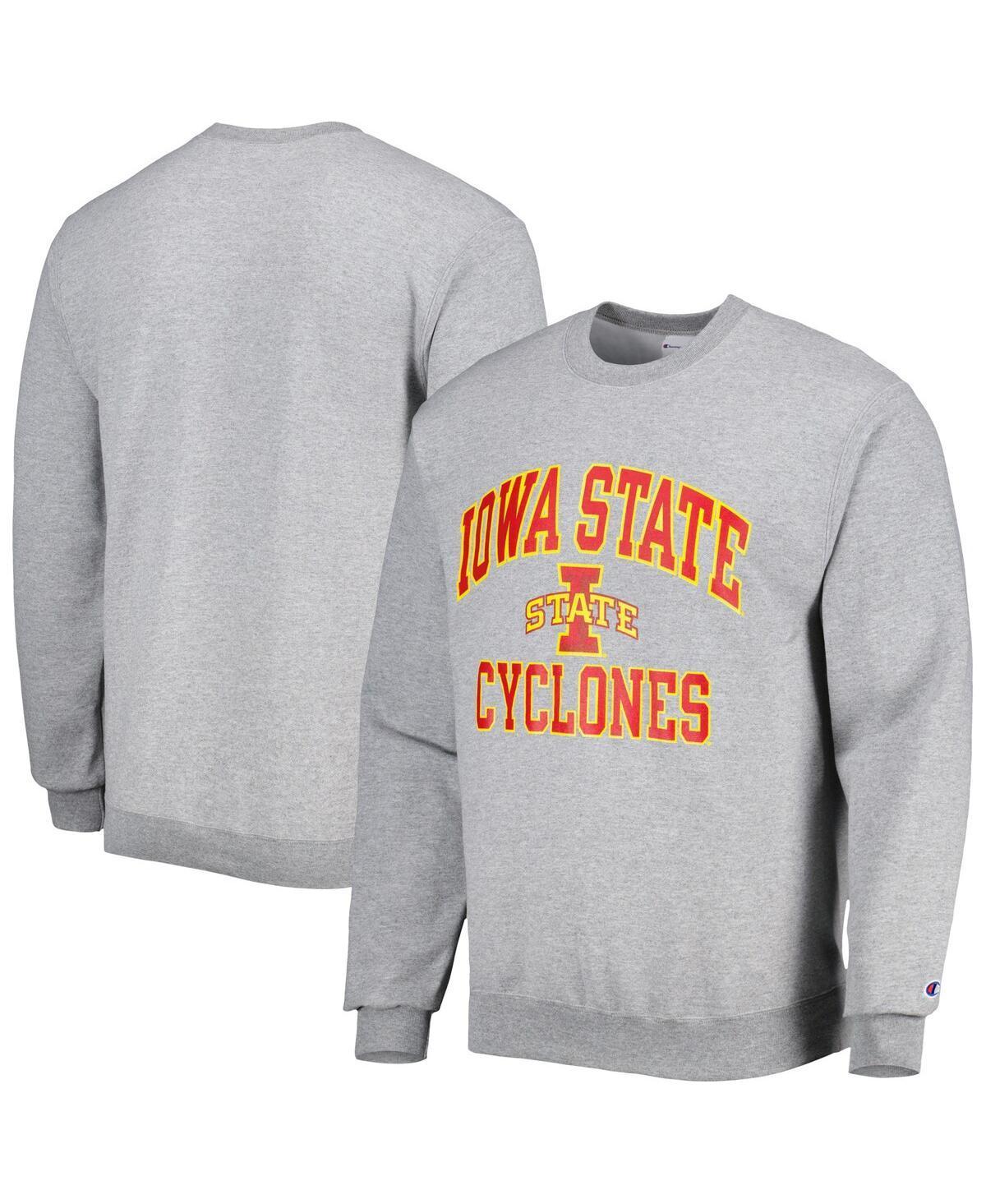 Mens Champion Heather Gray Iowa State Cyclones High Motor Pullover Sweatshirt Product Image