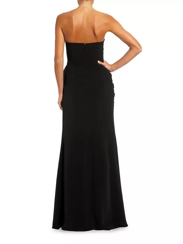 Two-Tone Draped Trumpet Gown Product Image