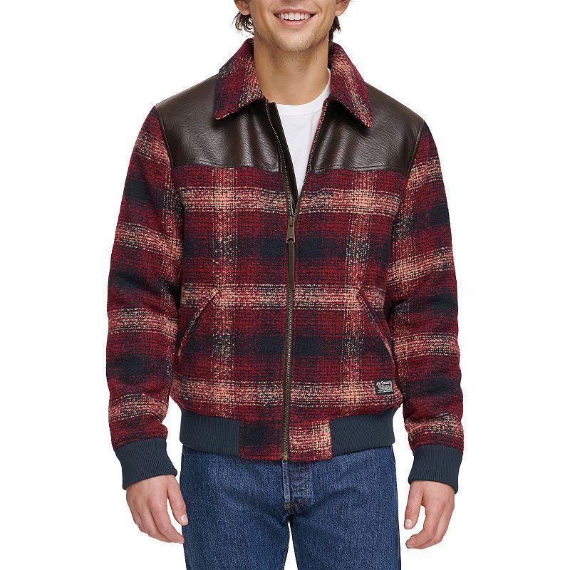 Levis Mens Plaid Bomber Jacket Product Image