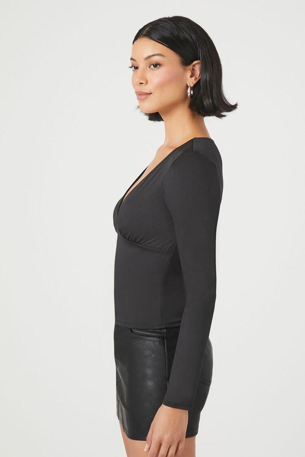 Long-Sleeve V-Neck Top | Forever 21 Product Image