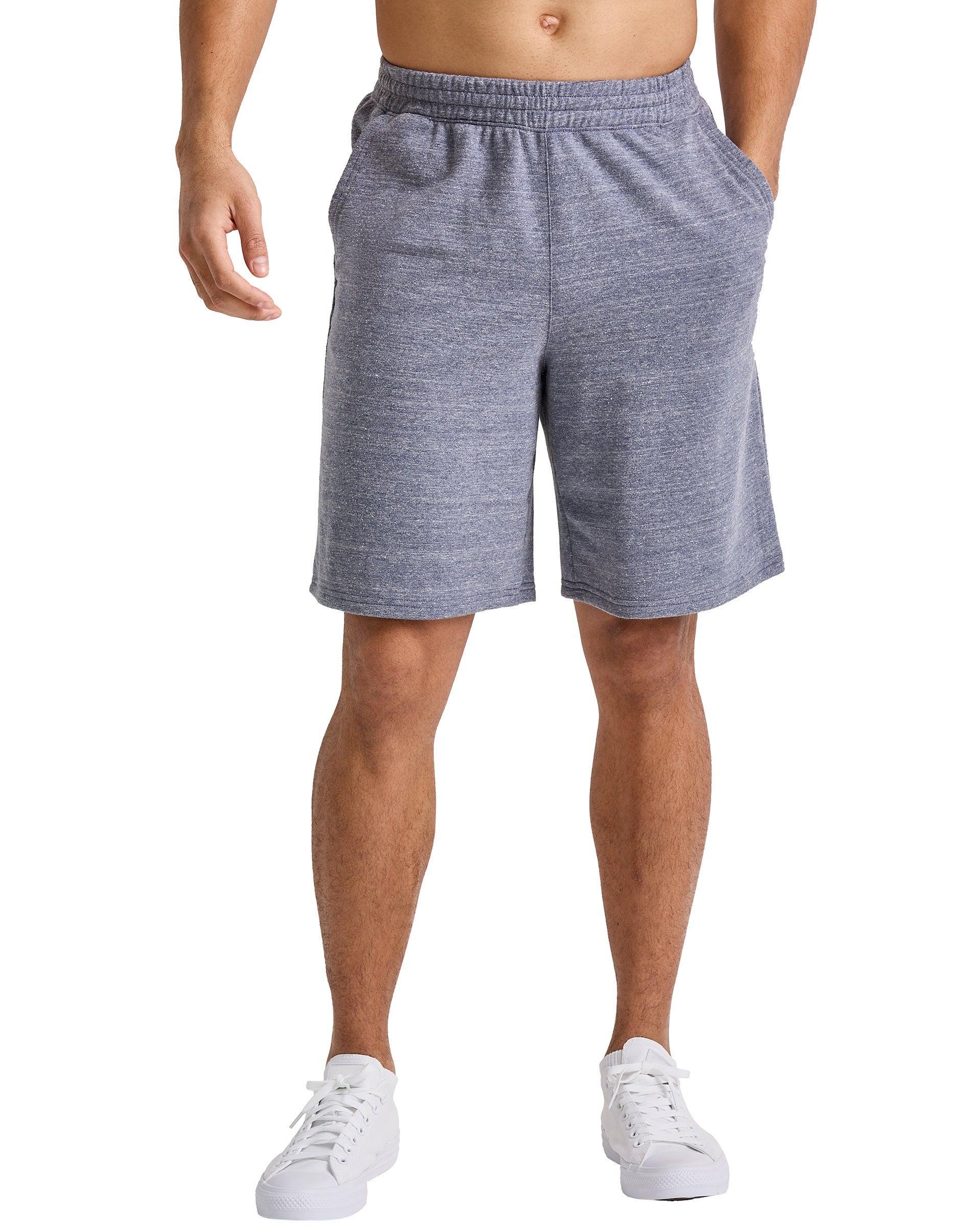 Mens Hanes Tri-Blend French Terry Sweat Shorts Cactus Pe Grey Product Image